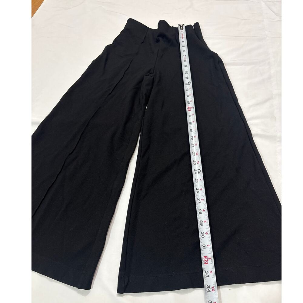Quince Women’s Small Black Ultra Stretch Ponte Super Wide Leg Ankle Pants Office - Picture 9 of 10